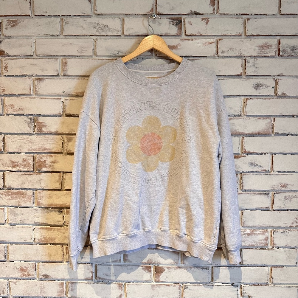 Aerie Offline Oversized Graphic Crew Neck Sweatshirt